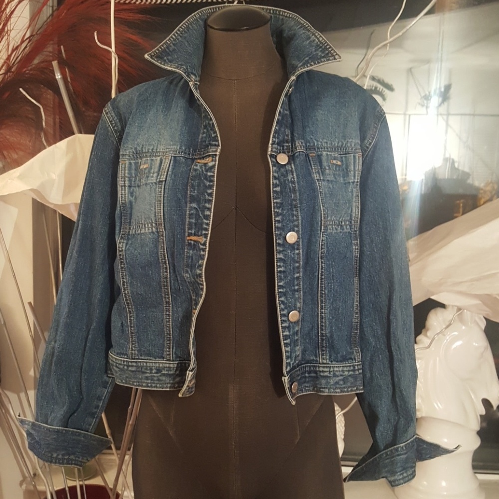 Ann Taylor Loft blue denim jacket Sz Xl
